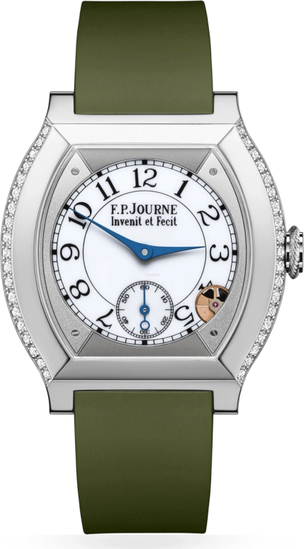 FP Journe,ELEGANTE 40x35mm,40x35mm,Titanium,White,Quartz,Sapphire,Crystal Glass,Tonneau,1210 EL TIT CTC Blanc 1 FB