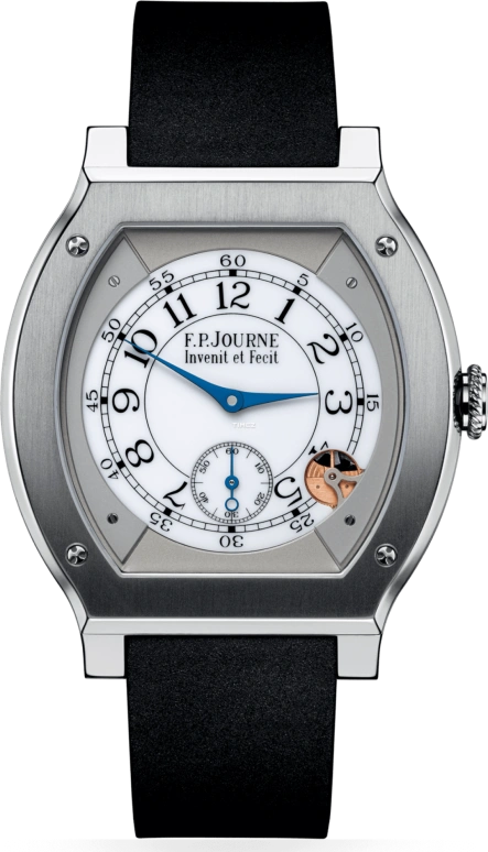 FP Journe,ELEGANTE 48x40mm,48x40mm,Titanium,White,Quartz,Sapphire,Crystal Glass,Tonneau,1210 EL TIT CTC Blanc FB Collection