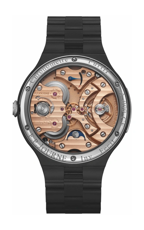 FP Journe,LINESPORT 42mm,42mm,Tungsten carbide,Black,Handwound,Moonphase,Power Reserve Indicator,Chronometre Furtif