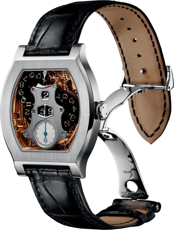 FP Journe,LIMITED 45.20x37.50mm,45.20x37.50mm,Platinum,Black,Brown,Handwound,Power Reserve Indicator,Sapphire,Crystal Glass,1509 Retro Limite V2 G 0 1