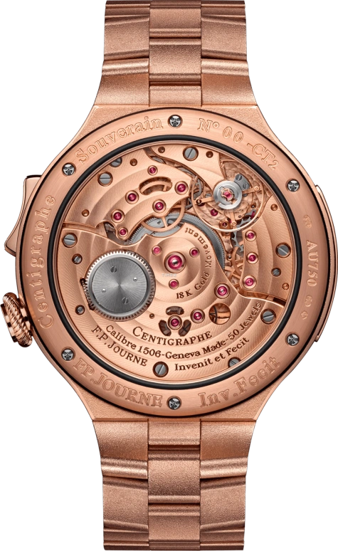 FP Journe,LINESPORT 44mm,44mm,Rose Gold,Grey,Handwound,Chronograph,Sapphire,Crystal Glass,1506 CT2 OR HD Face 1 1