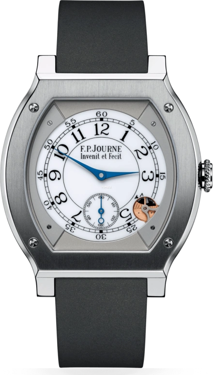 FP Journe,ELEGANTE 48x40mm,48x40mm,Titanium,White,Quartz,Sapphire,Crystal Glass,Tonneau,1210 EL TIT CTC Blanc FB Collection