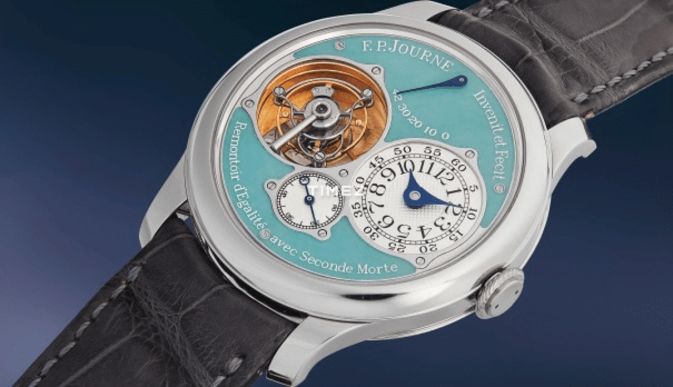 FP Journe,CLASSIQUE 40mm,40mm,Platinum,Blue,White,Handwound,Power Reserve Indicator,Tourbillon,Constant Force Mechanism,1403 649,1403 649-TN Tourbillon Souverain