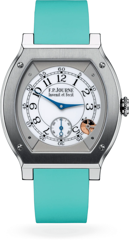 FP Journe,ELEGANTE 48x40mm,48x40mm,Titanium,White,Quartz,Sapphire,Crystal Glass,Tonneau,1210 EL TIT CTC Blanc FB Collection