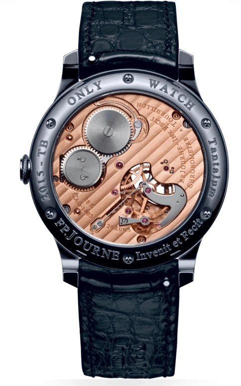 FP Journe,ONLY WATCH 40mm,40mm,Tantalum,Blue,Silver,Handwound,Power Reserve Indicator,Tourbillon,1403 TN TT Cuir OW Principale Face