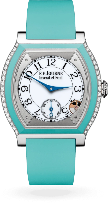 FP Journe,ELEGANTE 40x35mm,40x35mm,Titanium Gold,White,Quartz,Sapphire,Crystal Glass,Tonneau,1210 Coll Elegante Vert G 0
