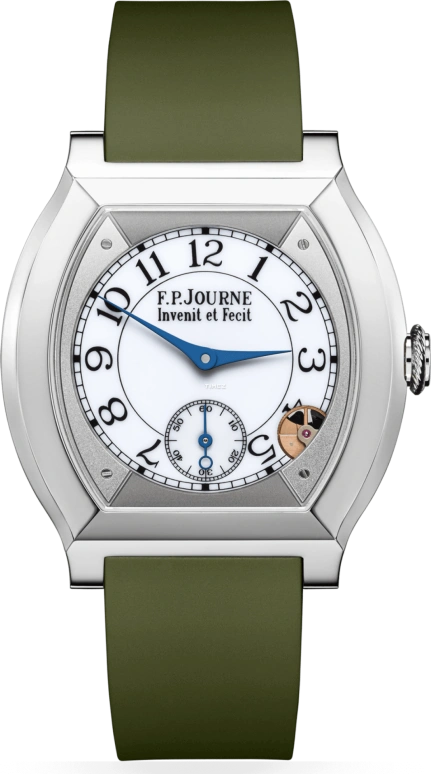 FP Journe,ELEGANTE 40x35mm,40x35mm,Titanium,White,Quartz,Sapphire,Crystal Glass,Tonneau,Reece James,1210 EL TIT CTC Blanc FB