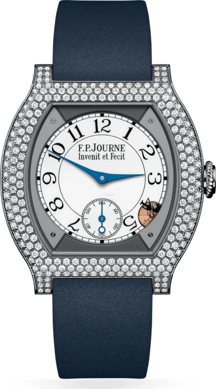 FP Journe,ELEGANTE 40x35mm,40x35mm,Titanium,White,Quartz,Sapphire,Crystal Glass,Tonneau,1210 EL TIT CTC Blanc 12 Rangs FB