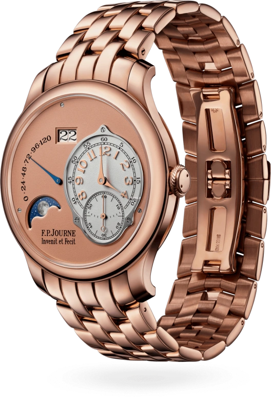 FP Journe,CLASSIQUE 40mm,40mm,Rose Gold,Rose Gold,Grey,Automatic,Chronograph,Moonphase,Power Reserve Indicator,Big Date,Sapphire,Crystal Glass,Round,1300,1300.3 LN 40 OR F