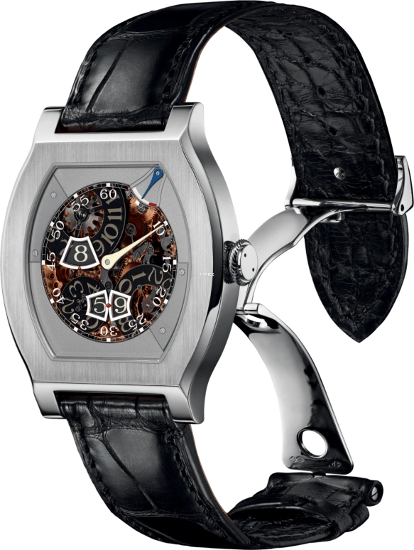 FP Journe,LIMITED 45.20x37.50mm,45.20x37.50mm,Platinum,Silver,Multi-Color,Handwound,Power Reserve Indicator,Sapphire,Crystal Glass,1514 Actu Limite V3 PI G