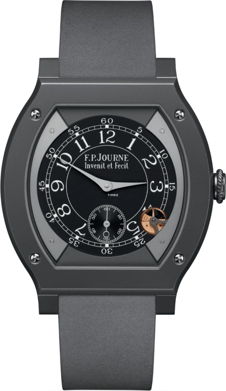FP Journe,ELEGANTE 48x40mm,48x40mm,Titanium,Black,Quartz,Sapphire,Crystal Glass,Tonneau,1210 ELH Titalyt Cadran Noir CTC Blanc FB 2023