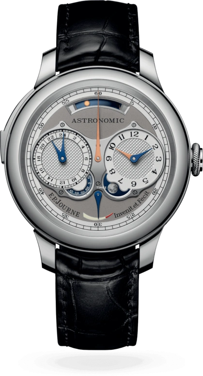 FP Journe,CLASSIQUE 44mm,44mm,White Gold,Grey,Handwound,Moonphase,Annual Calendar,Power Reserve Indicator,Dule Time,40hours,In-house Caliber,1619 AST Classique Slide 1 2