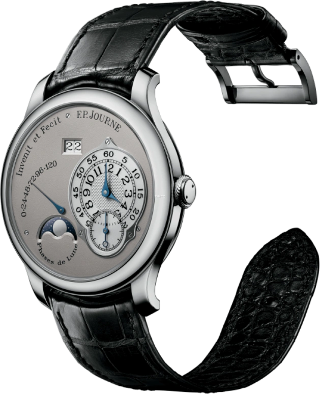 FP Journe,Octa 38mm,38mm,Platinum,Grey,Automatic,Moonphase,Power Reserve Indicator,Big Date,1300 Cuir Silver L