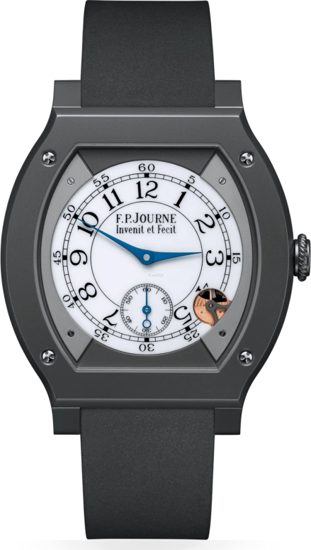 FP Journe,ELEGANTE 48x40mm,48x40mm,Titanium,White,Quartz,Sapphire,Crystal Glass,Tonneau,1210 ELH Titalyt CTC Blanc FB Collection