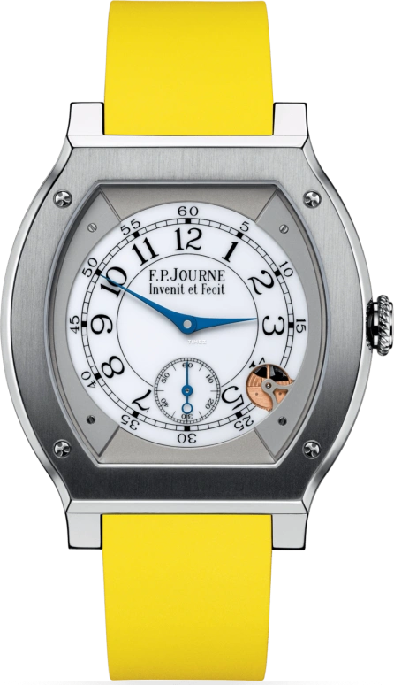 FP Journe,ELEGANTE 48x40mm,48x40mm,Titanium,White,Quartz,Sapphire,Crystal Glass,Tonneau,1210 EL TIT CTC Blanc FB Collection