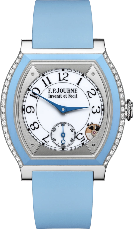 FP Journe,ELEGANTE 40x35mm,40x35mm,Titanium Gold,White,Quartz,Sapphire,Crystal Glass,Tonneau,1210 Coll Elegante Vert G 0