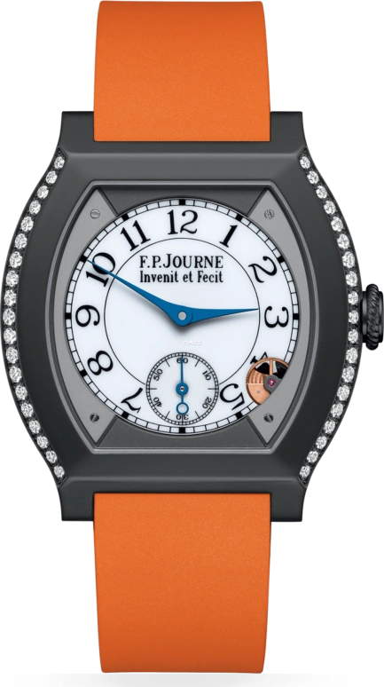 FP Journe,ELEGANTE 40x35mm,40x35mm,Titanium,White,Quartz,Sapphire,Crystal Glass,Tonneau,1210 EL Titalyt CTC Blanc FB 0