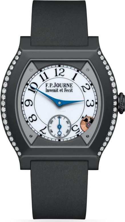 FP Journe,ELEGANTE 40x35mm,40x35mm,Titanium,White,Quartz,Sapphire,Crystal Glass,Tonneau,1210 EL Titalyt CTC Blanc FB 0