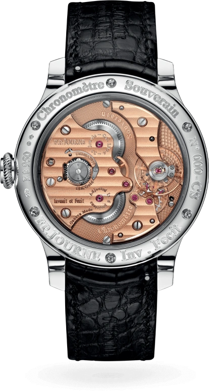FP Journe,CLASSIQUE 40mm,40mm,Platinum,Cream,Handwound,Power Reserve Indicator,Sapphire,Crystal Glass,1304 Co Souveraine ChiffreGris G