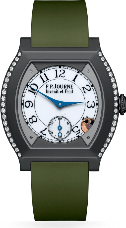 FP Journe,ELEGANTE 40x35mm,40x35mm,Titanium,White,Quartz,Sapphire,Crystal Glass,Tonneau,1210 EL Titalyt CTC Blanc FB 0