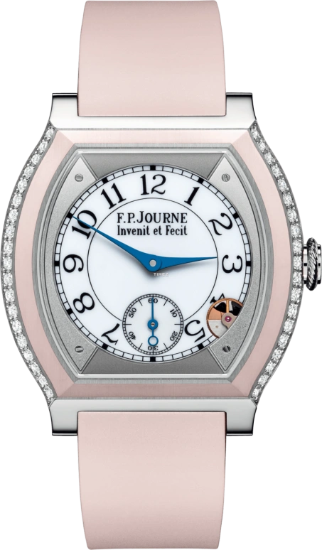 FP Journe,ELEGANTE 40x35mm,40x35mm,Titanium,White,Quartz,Sapphire,Crystal Glass,Tonneau,1210 Coll Elegante Blanche G