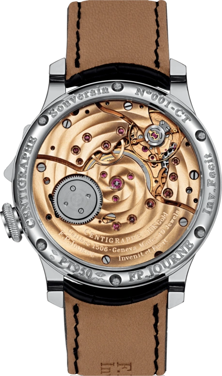 FP Journe,Souveraine 40mm,40mm,Platinum,Grey,Handwound,Chronograph,Sapphire,Crystal Glass,1506 Centigraphe Platine G