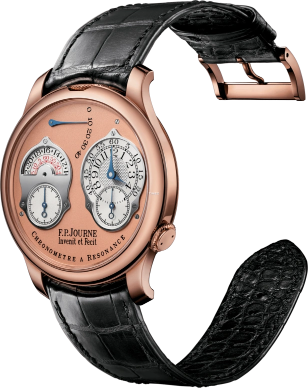 FP Journe,Souveraine 40mm,40mm,Rose Gold,Handwound,Chronograph,Power Reserve Indicator,Dule Time,1499,1499.3 Resonance CuirOR G