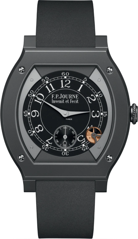 FP Journe,ELEGANTE 48x40mm,48x40mm,Titanium,Black,Quartz,Sapphire,Crystal Glass,Tonneau,1210 ELH Titalyt Cadran Noir CTC Blanc FB 2023