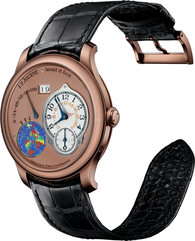 FP Journe,Octa 40mm,40mm,Rose Gold,Automatic,Moonphase,Power Reserve Indicator,Big Date,1300,1300.3 Coll OctaUTC Cuir Or6N G