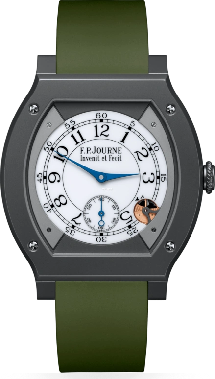 FP Journe,ELEGANTE 48x40mm,48x40mm,Titanium,White,Quartz,Sapphire,Crystal Glass,Tonneau,1210 ELH Titalyt CTC Blanc FB Collection