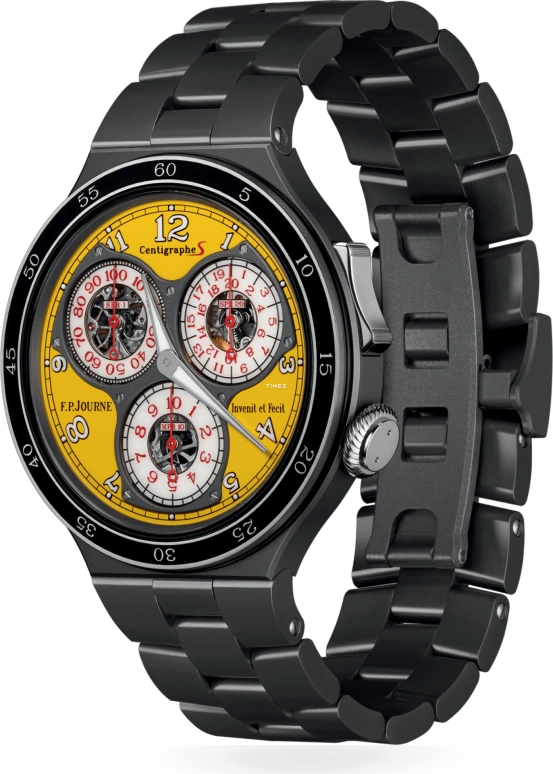 FP Journe,LINESPORT 44mm,44mm,Titanium,Yellow,Handwound,Chronograph,Sapphire,Crystal Glass,1506 CTS2 Jaune HD Facee