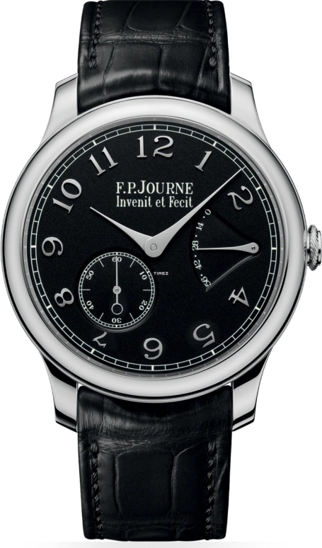 FP Journe,BLACK LABEL 40mm,40mm,Platinum,Black,Handwound,Power Reserve Indicator,Round,1304 CS CO PT CUIR BL Principale