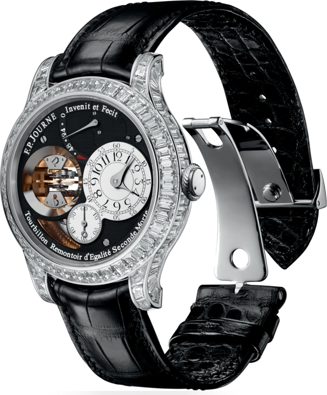 FP Journe,JEWELLERY 44mm,44mm,Platinum,Black,Handwound,Power Reserve Indicator,Tourbillon,1519 TVJ Face