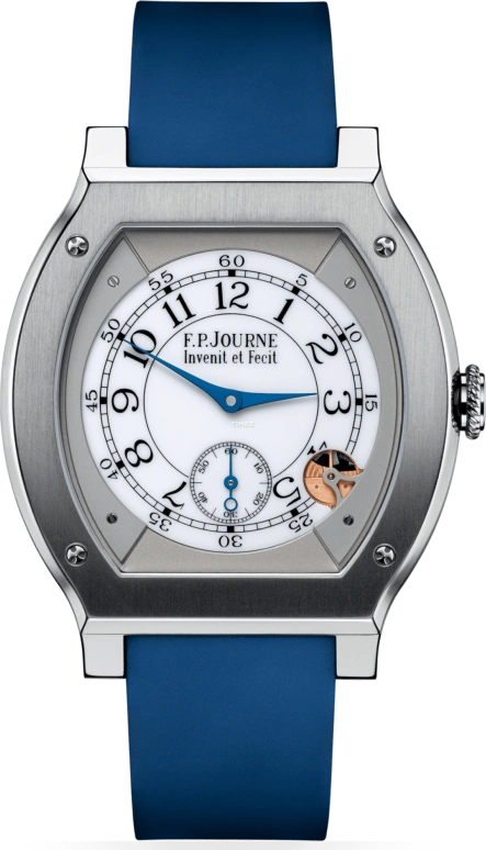 FP Journe,ELEGANTE 48x40mm,48x40mm,Titanium,White,Quartz,Sapphire,Crystal Glass,Tonneau,1210 EL TIT CTC Blanc FB Collection
