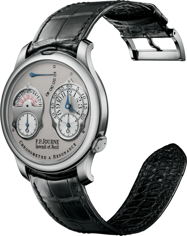 FP Journe,Souveraine 40mm,40mm,Platinum,Grey,Handwound,Chronograph,Power Reserve Indicator,Dule Time,1499,1499.3 Resonance CuirPI G