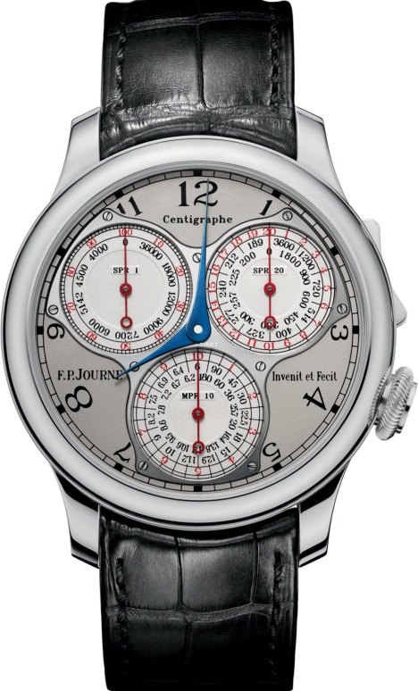 FP Journe,Souveraine 40mm,40mm,Platinum,Grey,Handwound,Chronograph,Sapphire,Crystal Glass,1506 Centigraphe Platine G