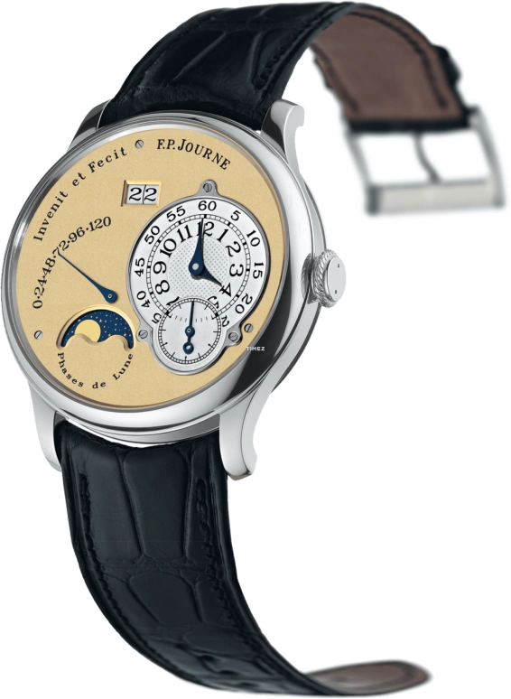 FP Journe,BRASS 38mm,38mm,Platinum,Yellow,White,Automatic,Moonphase,Power Reserve Indicator,Big Date,1300 Retro Laiton Lune G