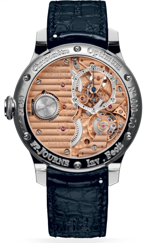FP Journe,ACTION INNOCENCE 40mm,40mm,Platinum,Purple,Silver,Handwound,Power Reserve Indicator,Sapphire,Crystal Glass,1510 CO PT Cuir AI Principale Face