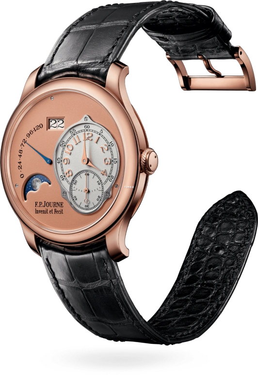 FP Journe,CLASSIQUE 40mm,40mm,Rose Gold,Automatic,Chronograph,Moonphase,Power Reserve Indicator,Big Date,Sapphire,Crystal Glass,Round,1300,1300.3 LN 40 OR CUIR F