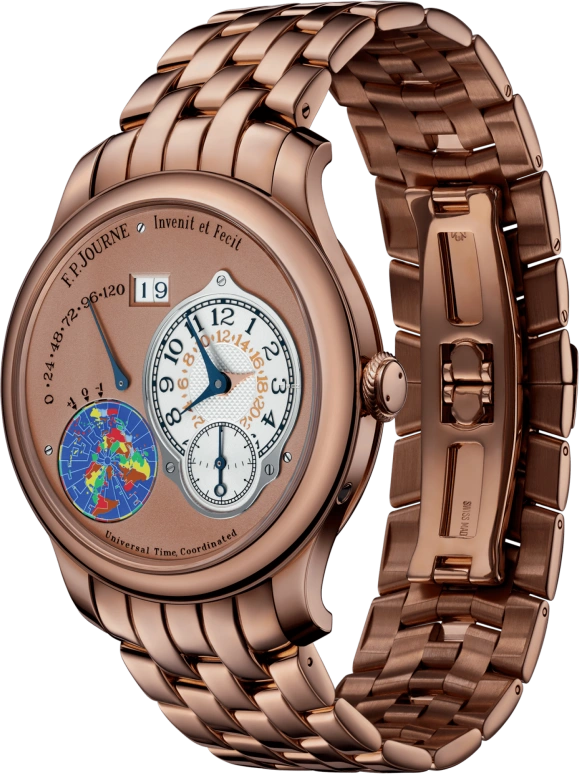 FP Journe,Octa 40mm,40mm,Rose Gold,Rose Gold,Silver,Automatic,Power Reserve Indicator,Big Date,1300,1300.3 Coll OctaUTC OR6N G