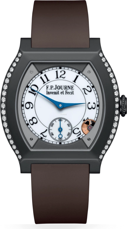 FP Journe,ELEGANTE 40x35mm,40x35mm,Titanium,White,Quartz,Sapphire,Crystal Glass,Tonneau,1210 EL Titalyt CTC Blanc FB 0