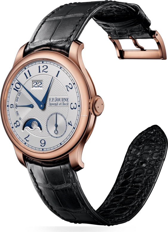 FP Journe,CLASSIQUE 40mm,40mm,Rose Gold,Silver,Automatic,Moonphase,Power Reserve Indicator,Big Date,1300,1300.3 AL2 C OR CUIR F