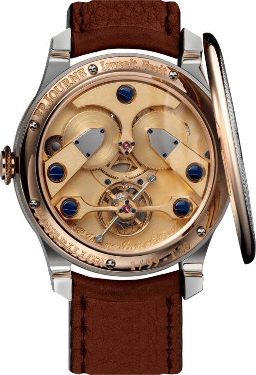 FP Journe,LIMITED 40mm,40mm,Rose Gold,White,Handwound,Sapphire,Crystal Glass,Round,1412 Retro Limite 30ans G