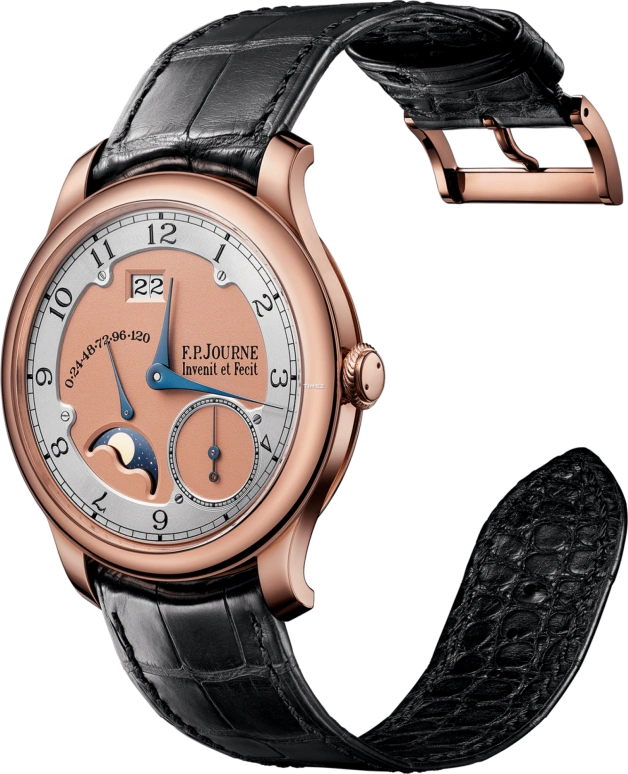 FP Journe,Octa 36mm,36mm,Rose Gold,Rose Gold,Silver,Automatic,Moonphase,Power Reserve Indicator,Big Date,1300,1300.3 Cuir 6N G 1