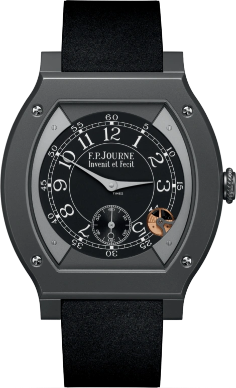 FP Journe,ELEGANTE 48x40mm,48x40mm,Titanium,Black,Quartz,Sapphire,Crystal Glass,Tonneau,1210 ELH Titalyt Cadran Noir CTC Blanc FB 2023
