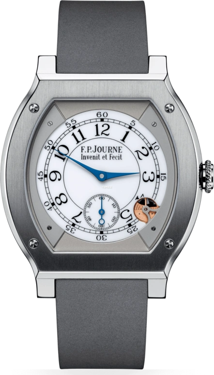 FP Journe,ELEGANTE 48x40mm,48x40mm,Titanium,White,Quartz,Sapphire,Crystal Glass,Tonneau,1210 EL TIT CTC Blanc FB Collection
