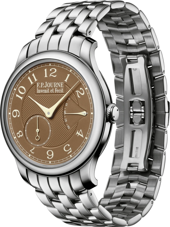 FP Journe,CLASSIQUE 40mm,40mm,Platinum,Brown,Handwound,Power Reserve Indicator,Sapphire,Crystal Glass,1304 CSH HD Face PT