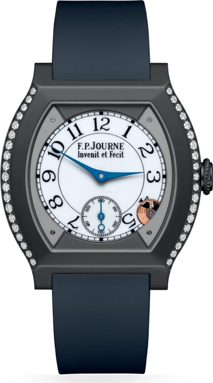 FP Journe,ELEGANTE 40x35mm,40x35mm,Titanium,White,Quartz,Sapphire,Crystal Glass,Tonneau,1210 EL Titalyt CTC Blanc FB 0