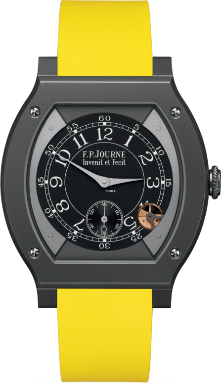 FP Journe,ELEGANTE 48x40mm,48x40mm,Titanium,Black,Quartz,Sapphire,Crystal Glass,Tonneau,1210 ELH Titalyt Cadran Noir CTC Blanc FB 2023