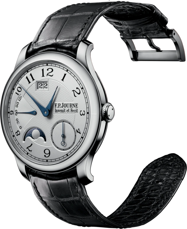 FP Journe,Octa 38mm,38mm,Platinum,Grey,Automatic,Moonphase,Power Reserve Indicator,Big Date,1300,1300.3 AutoLune Cuir OI G